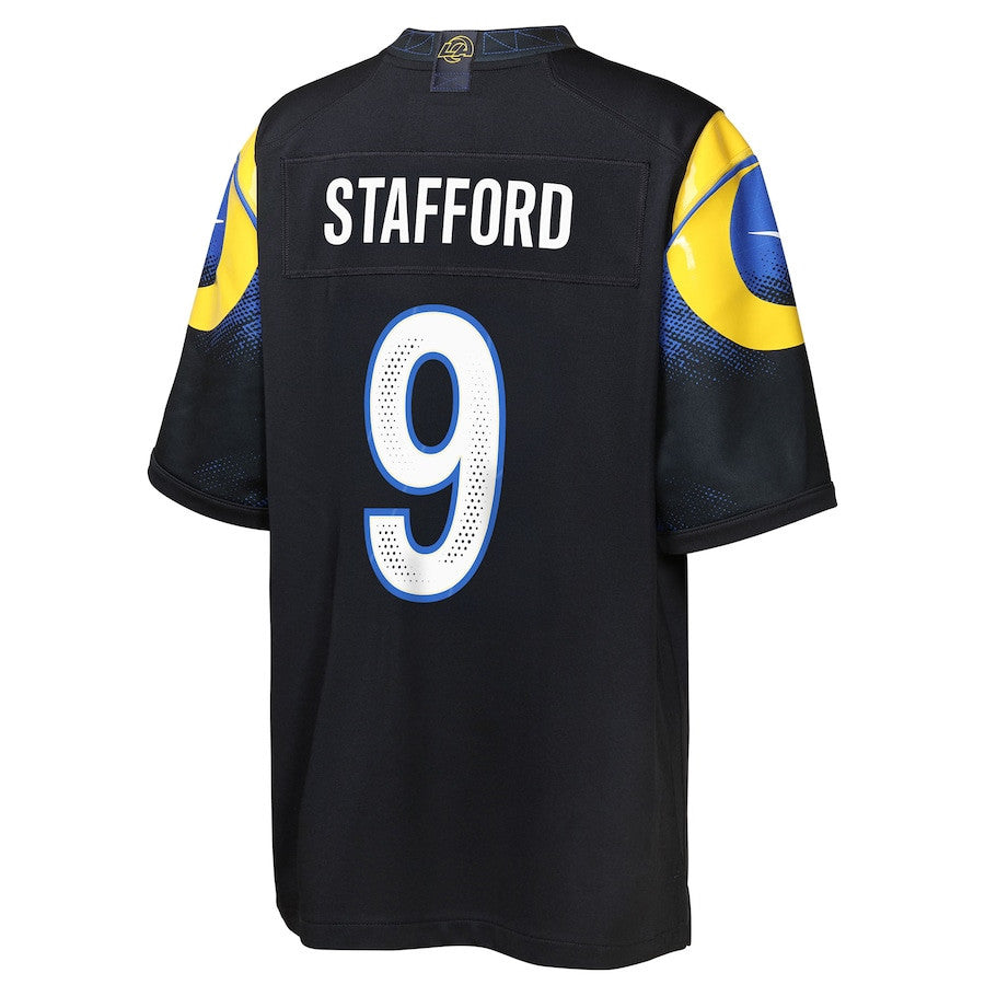 Matthew Stafford 9 Los Angeles Rams YOUTH 2025 Rivalries Collection Game Jersey - Midnight Blue