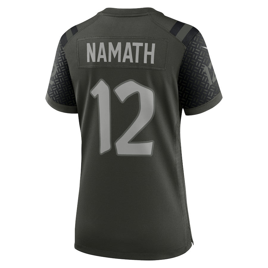 Joe Namath 12 New York Jets Women's 2025 Rivalries Collection Game Jersey - Gotham Green
