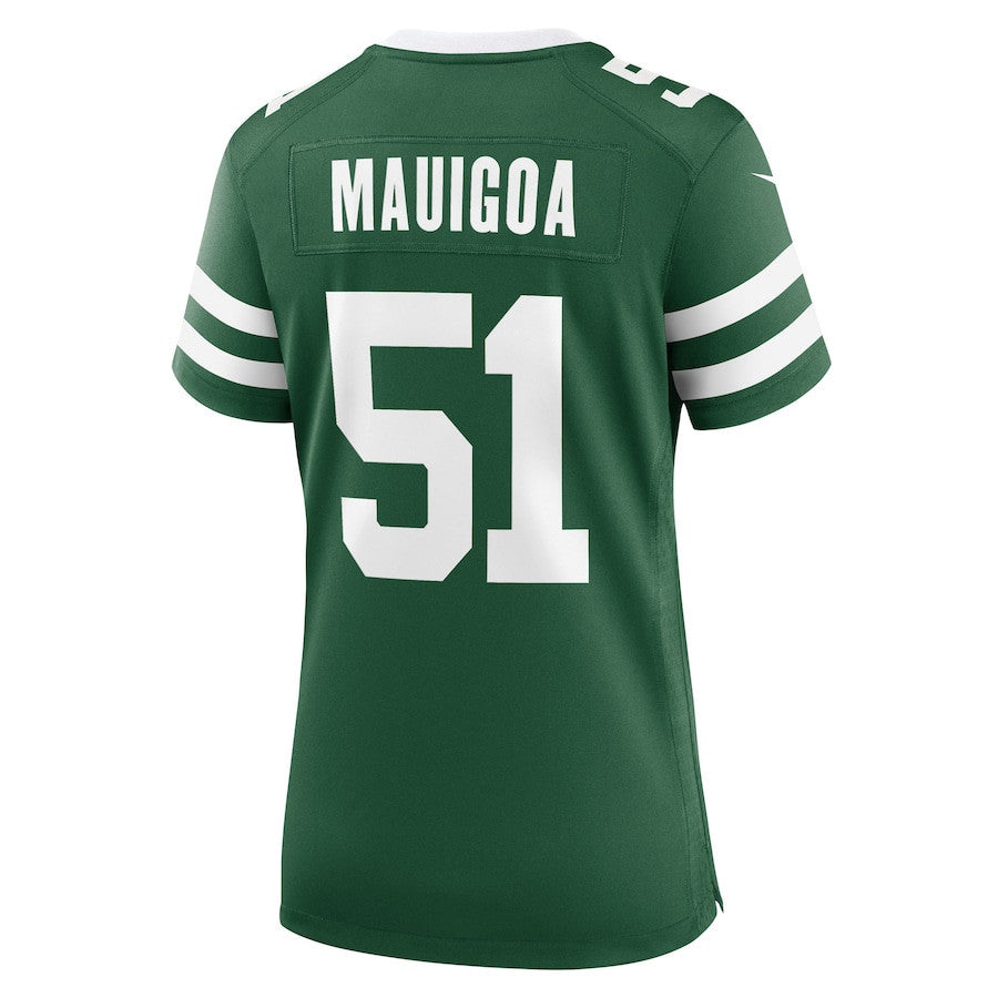 Francisco Mauigoa 51 New York Jets Women's Team Game Jersey - Legacy Green