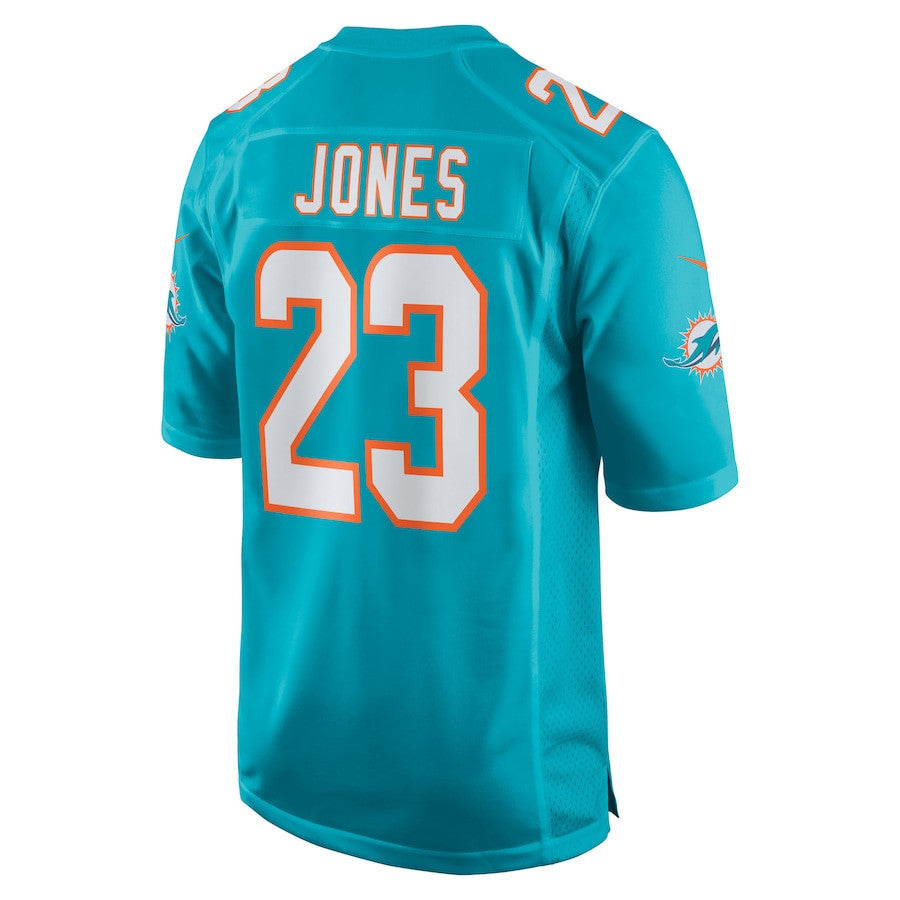 Jack Jones 23 Miami Dolphins Team Game Men Jersey - Aqua
