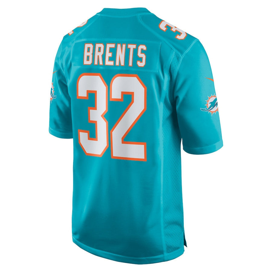 Julius Brents 32 Miami Dolphins Team Game Men Jersey - Aqua