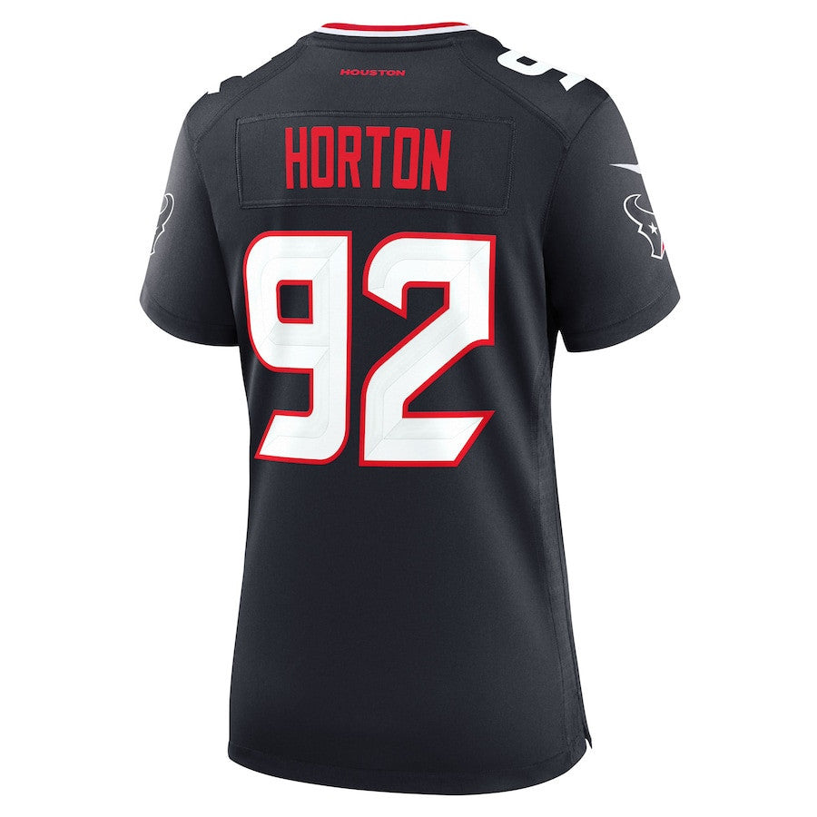 Dylan Horton 92 Houston Texans Women's Team Game Jersey - Navy