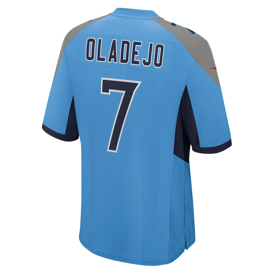 Oluwafemi Oladejo 7 Tennessee Titans Team Game Men Jersey - Light Blue