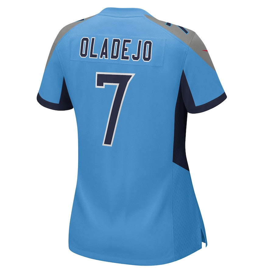 Oluwafemi Oladejo 7 Tennessee Titans Women's Team Game Jersey - Light Blue
