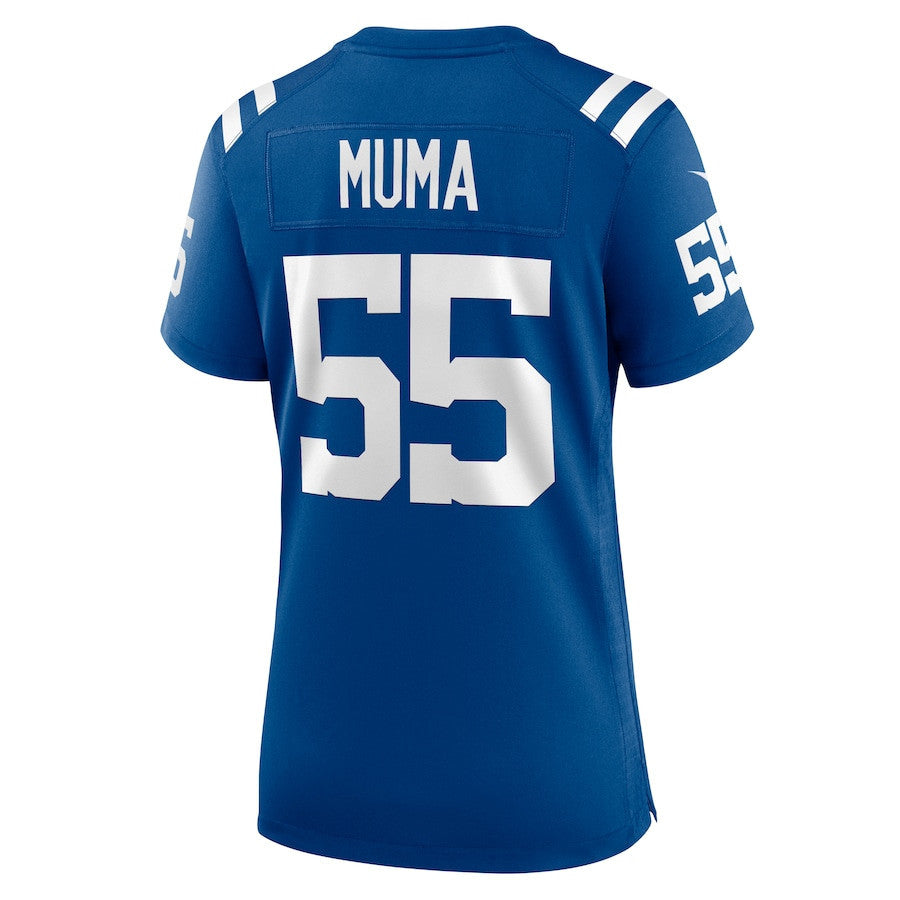 Chad Muma 55 Indianapolis Colts Women's Team Game Jersey - Royal