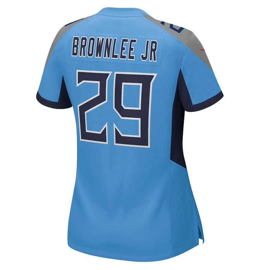 Jarvis Brownlee Jr 29 Tennessee Titans Women's Team Game Jersey - Light Blue