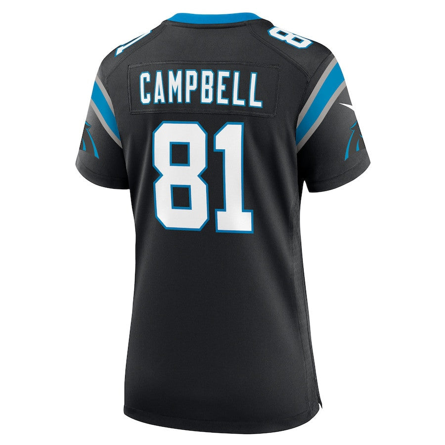 Dalevon Campbell 81 Carolina Panthers Women's Team Game Jersey - Black