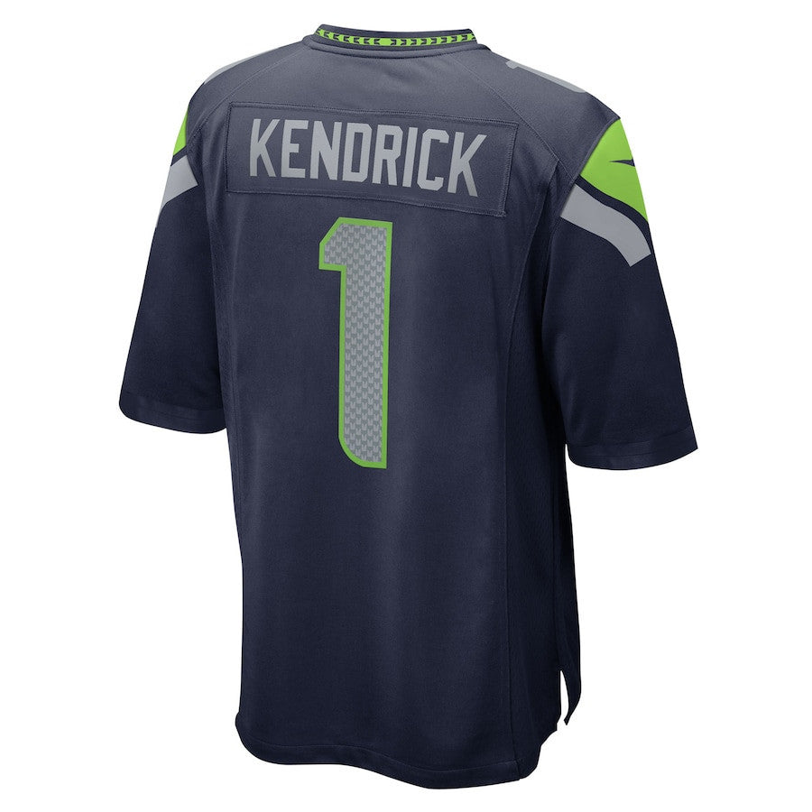 Derion Kendrick 1 Seattle Seahawks Team Game Men Jersey - College Navy