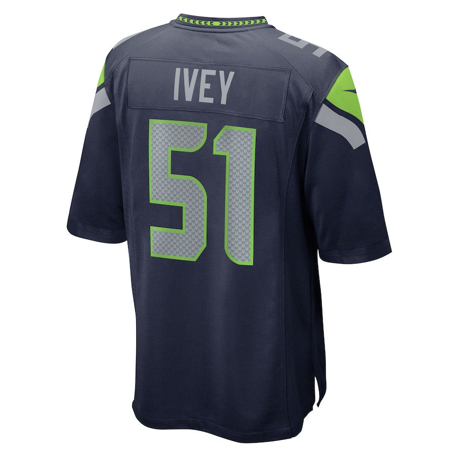 Jared Ivey 51 Seattle Seahawks Team Game Men Jersey - College Navy