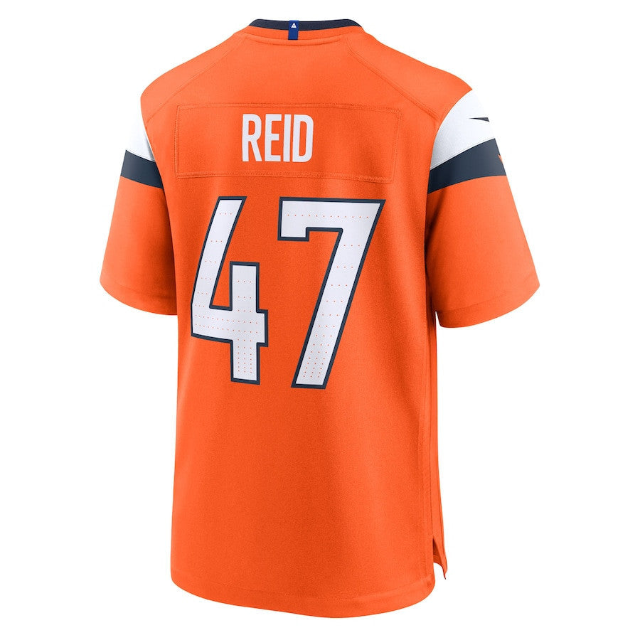 Karene Reid 47 Denver Broncos Team Game Men Jersey - Orange