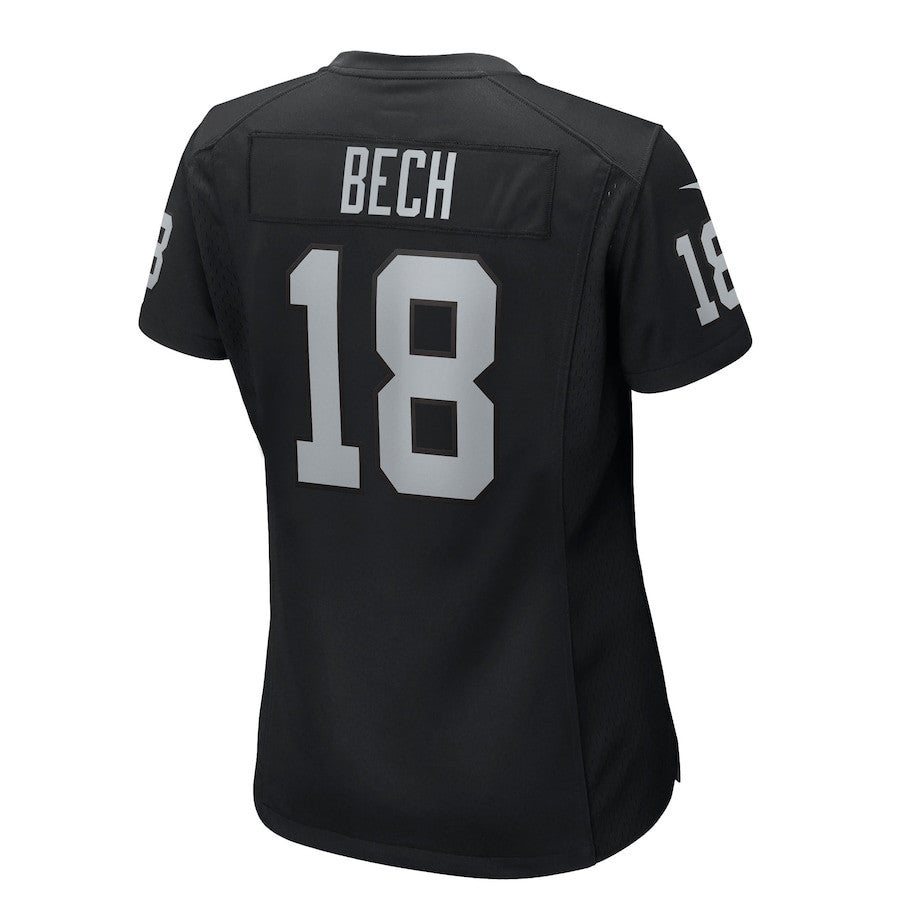 Jack Bech 18 Las Vegas Raiders Women's Team Game Jersey - Black