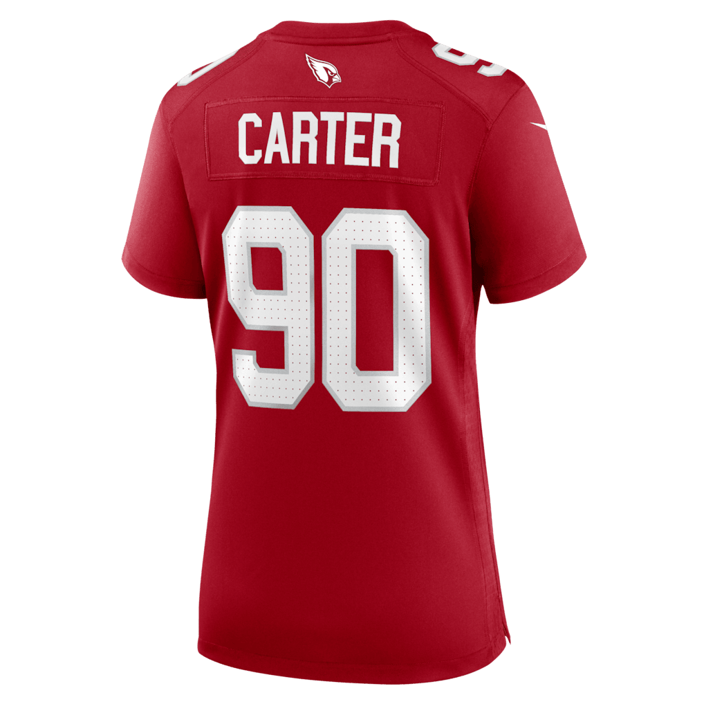 Zach Carter 90 Arizona Cardinals Women's Team Game Jersey - Cardinal