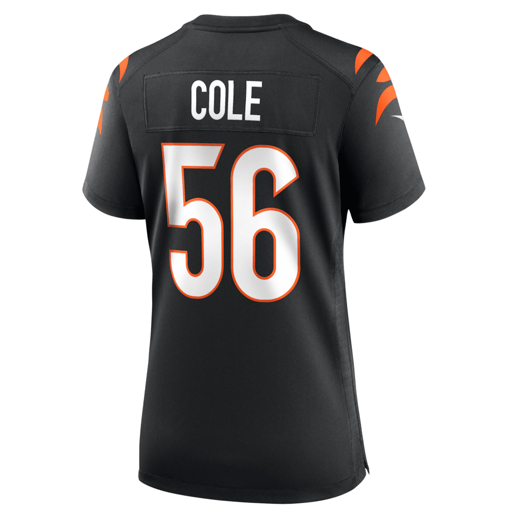 Myles Cole 56 Cincinnati Bengals Women's Team Game Jersey - Black