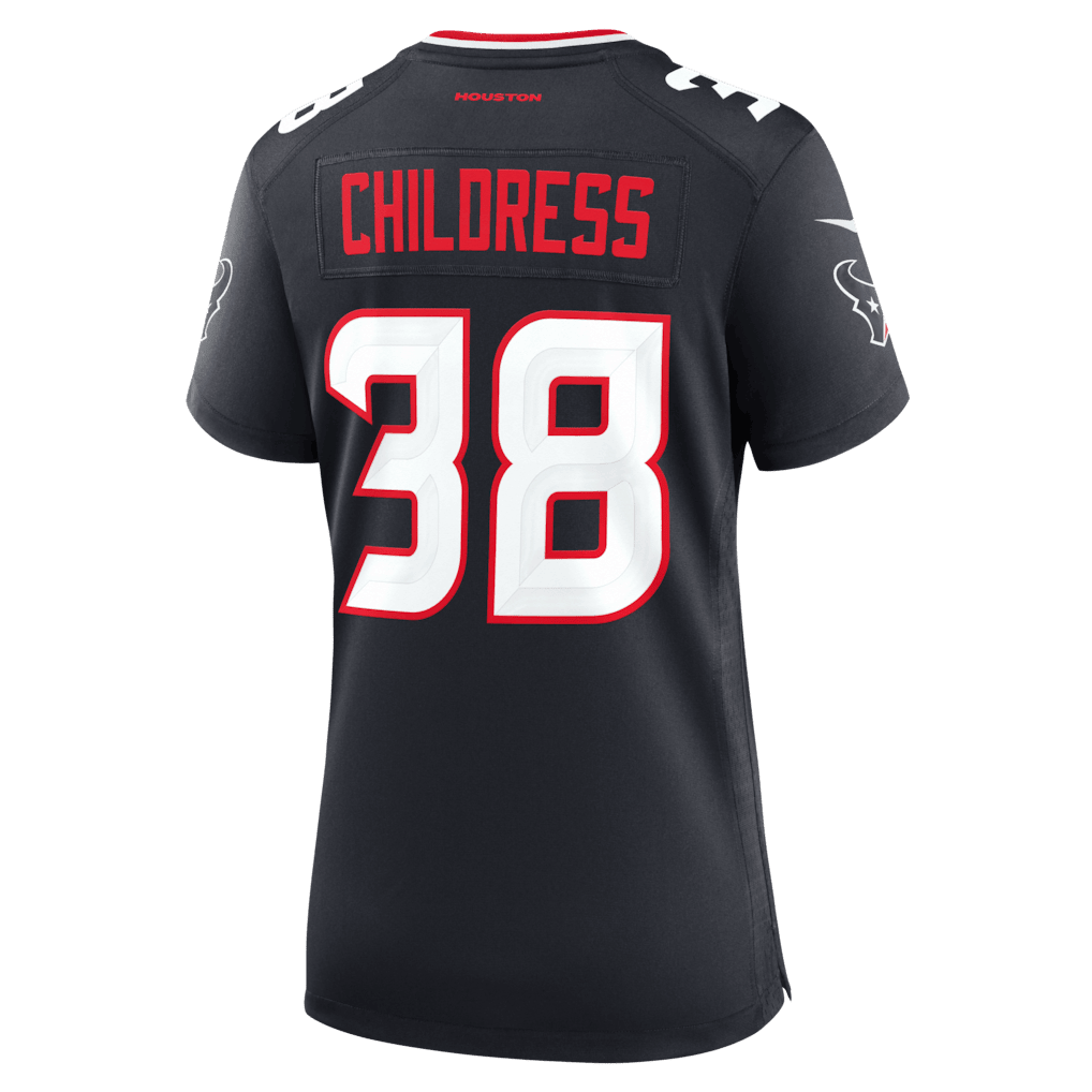 Zion Childress 38 Houston Texans Women's Team Game Jersey - Navy