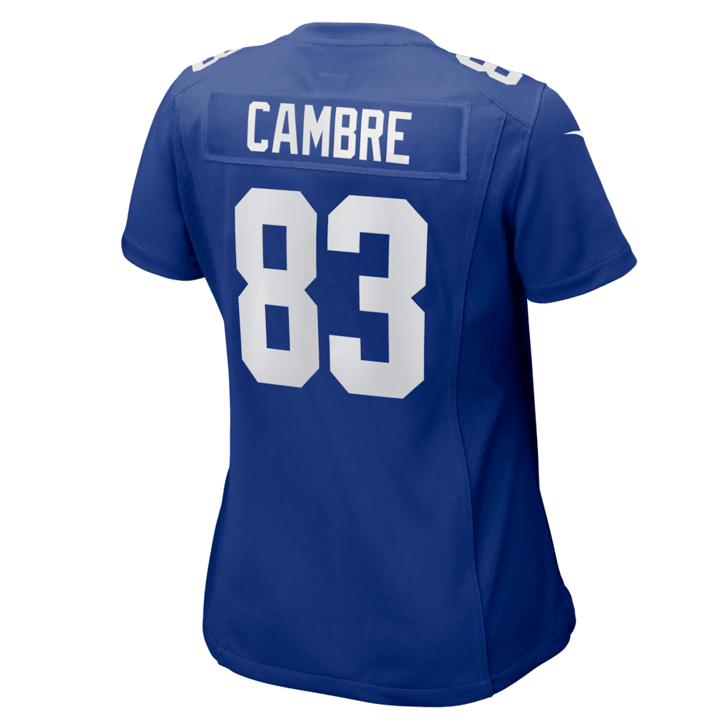Dalen Cambre 83 New York Giants Women's Team Game Jersey - Royal