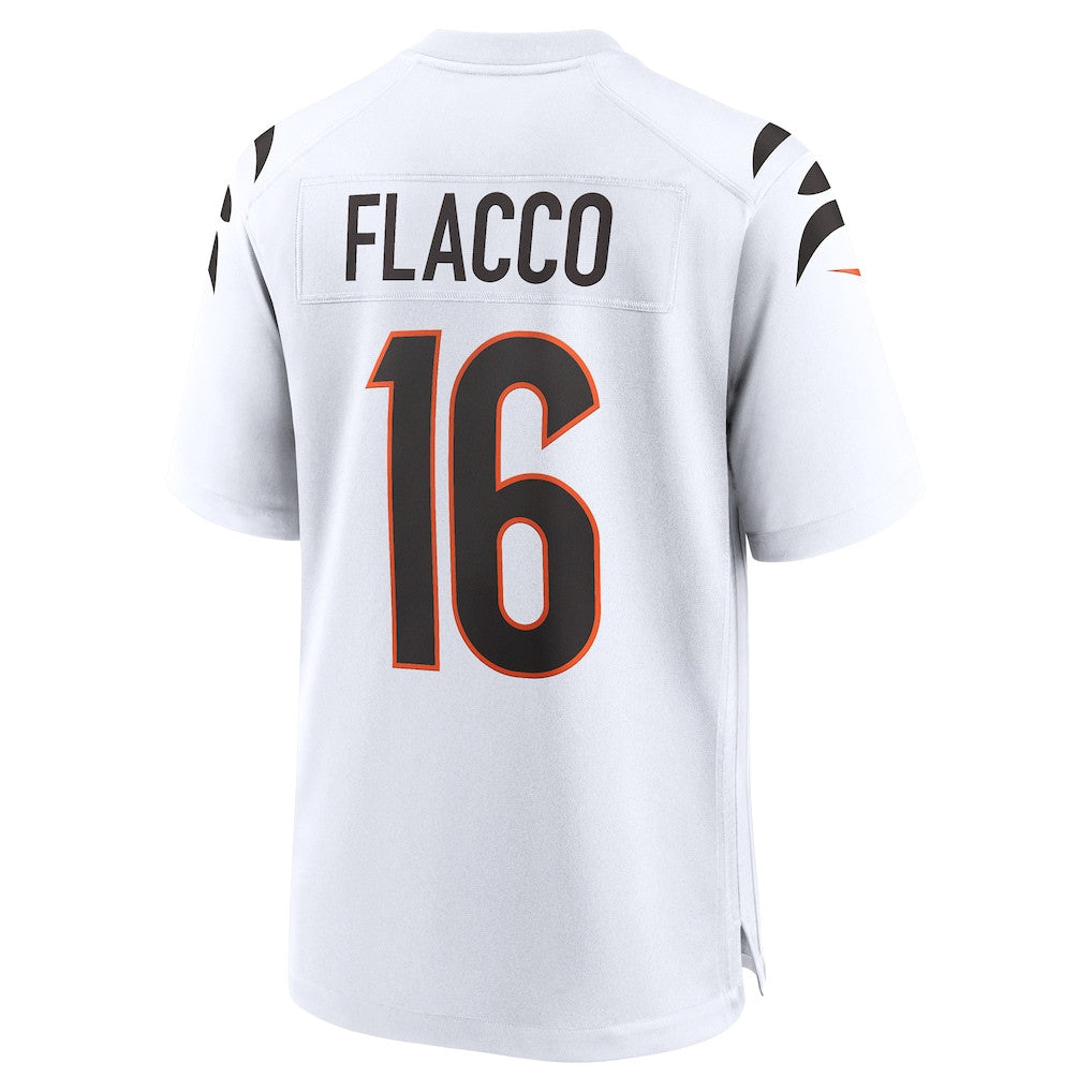 Joe Flacco 16 Cincinnati Bengals Team Game Men Jersey - White