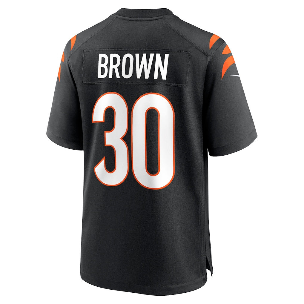 Chase Brown 30 Cincinnati Bengals Team Game Men Jersey - Black