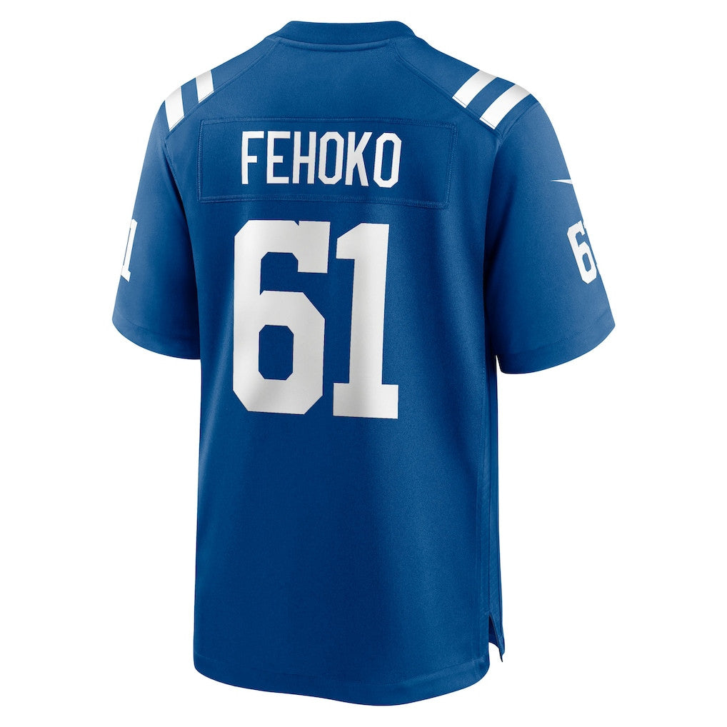 Viliami Fehoko 61 Indianapolis Colts Team Game Men Jersey - Royal