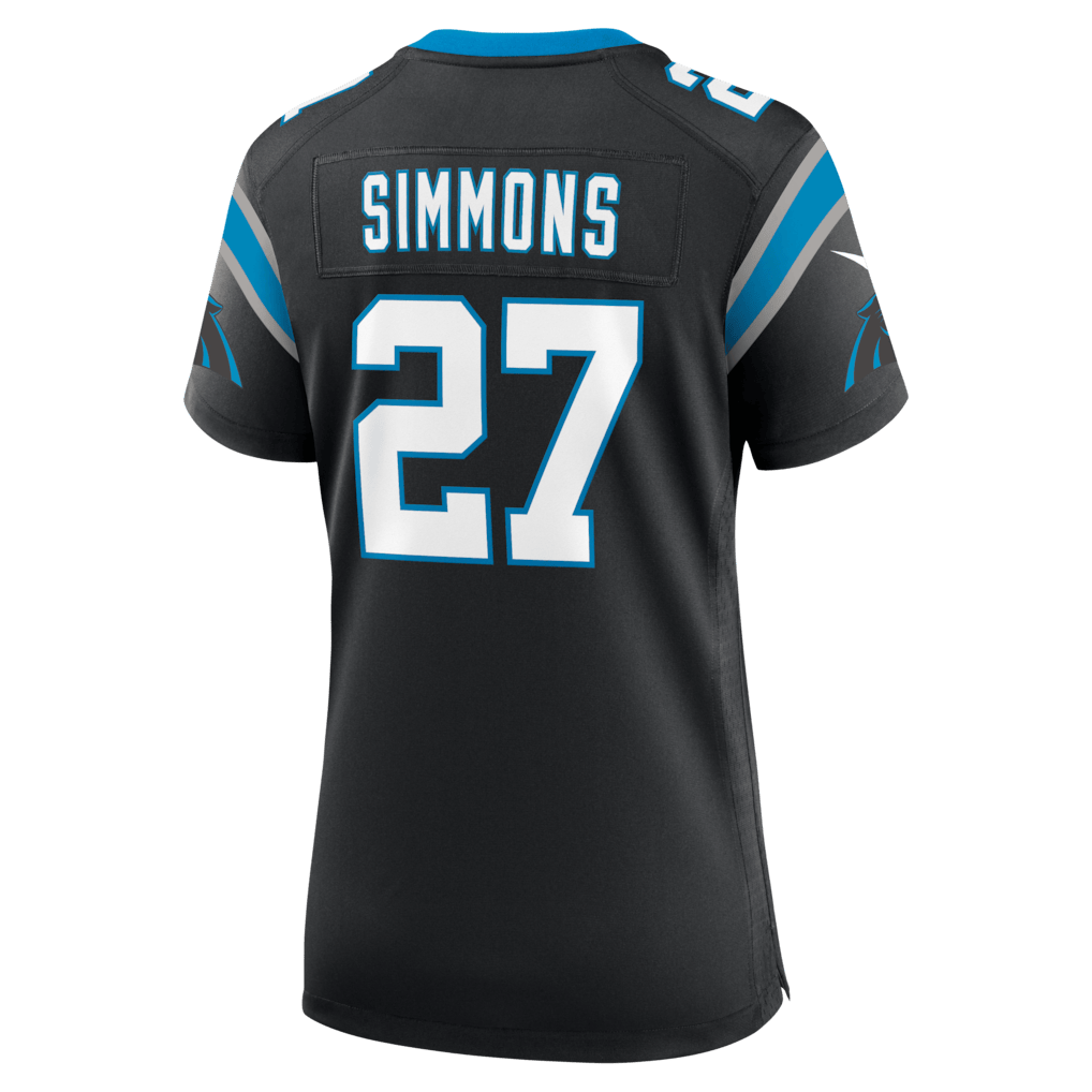 Isaiah Simmons 27 Carolina Panthers Women's Team Game Jersey - Black