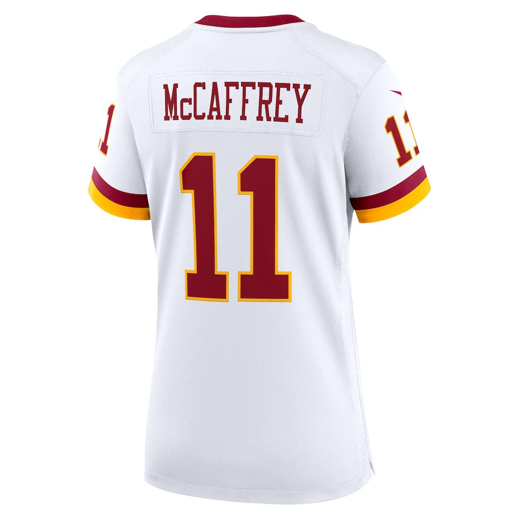 Luke McCaffrey 11 Washington Commanders Women's Alternate 2 Super Bowl Era Game Jersey - White
