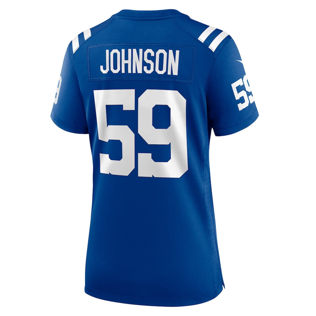 Buddy Johnson 59 Indianapolis Colts Women's Team Game Jersey - Royal