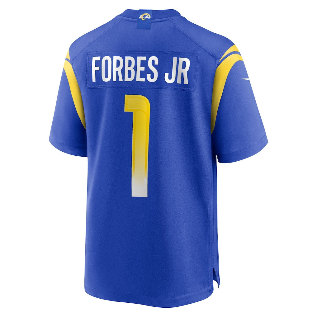 Emmanuel Forbes Jr. 1 Los Angeles Rams Team Game Men Jersey - Royal