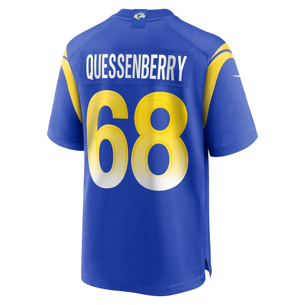 David Quessenberry 68 Los Angeles Rams Team Game Men Jersey - Royal
