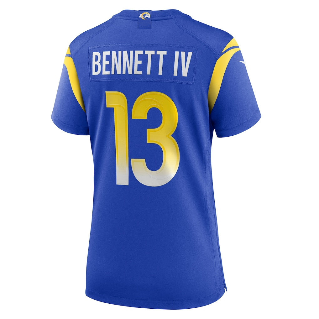 Stetson Bennett IV 13 Los Angeles Rams Women's Team Game Jersey - Royal