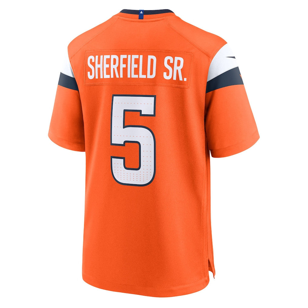 Trent Sherfield Sr. 5 Denver Broncos Team Game Men Jersey - Orange