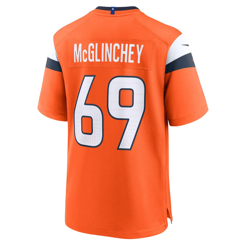 Mike McGlinchey 69 Denver Broncos Team Game Men Jersey - Orange