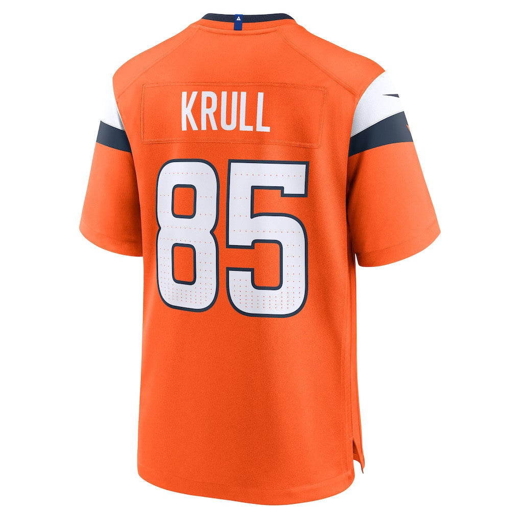 Lucas Krull 85 Denver Broncos Team Game Men Jersey - Orange