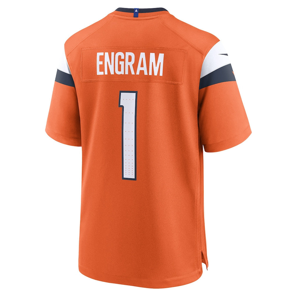 Evan Engram 1 Denver Broncos Team Game Men Jersey - Orange