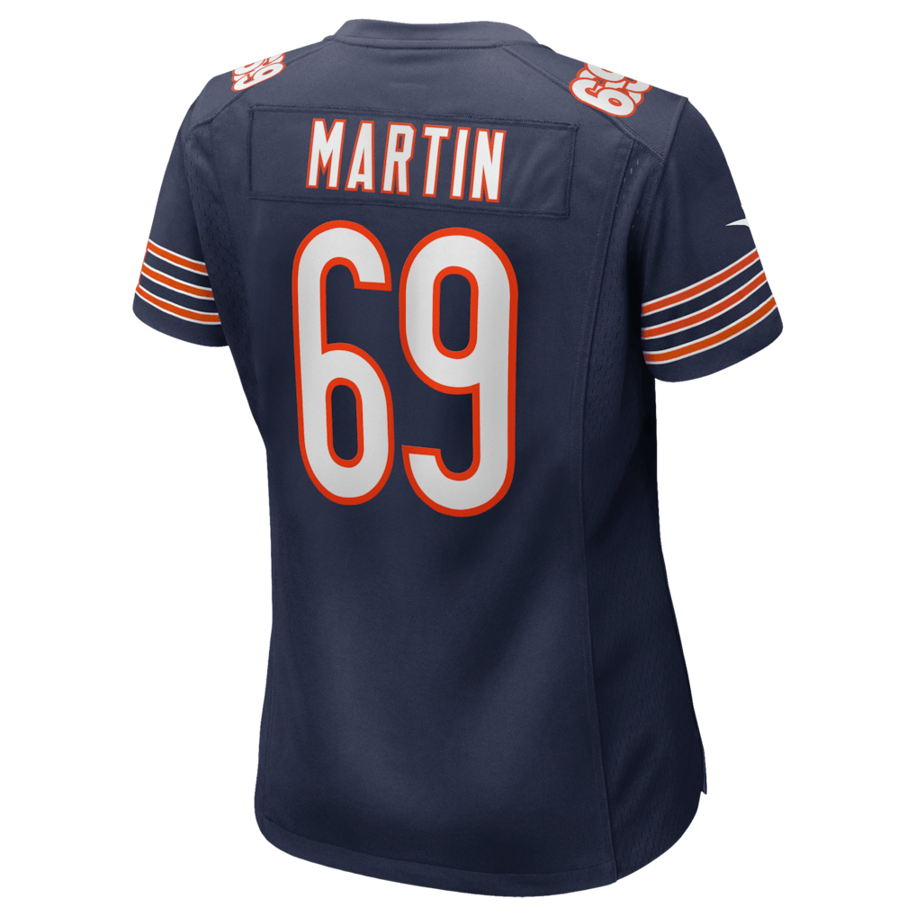 Jeremiah Martin 69 Chicago Bears Women's Team Game Jersey - Navy