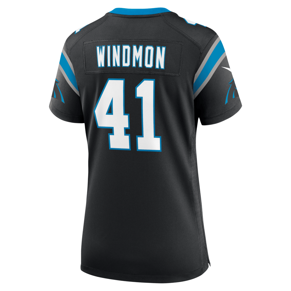 Jacoby Windmon 41 Carolina Panthers Women's Team Game Jersey - Black