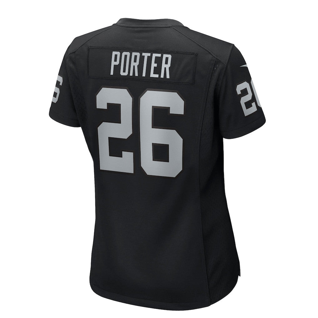Darien Porter 26 Las Vegas Raiders Women's Team Game Jersey - Black