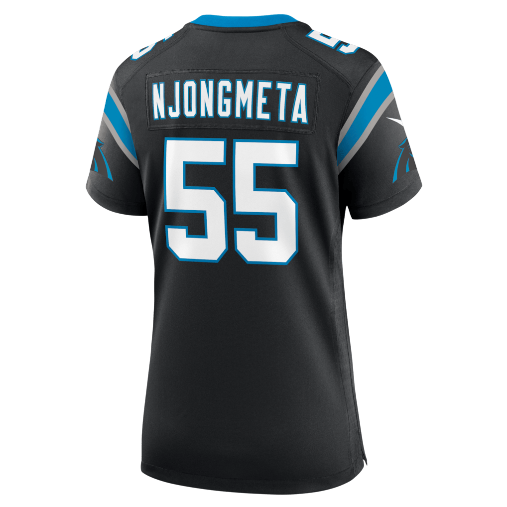 Maema Njongmeta 55 Carolina Panthers Women's Team Game Jersey - Black
