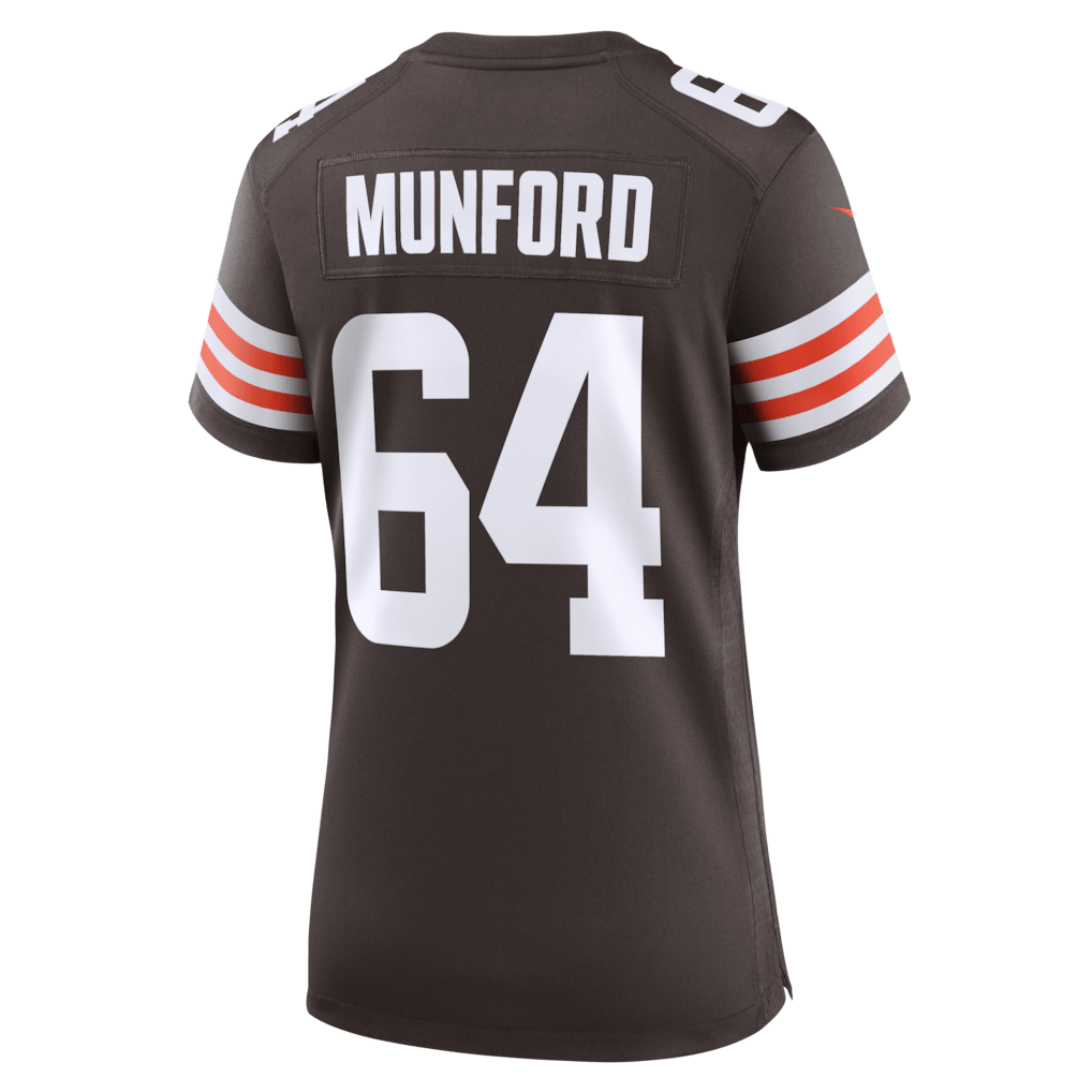 Thayer Munford 64 Cleveland Browns Women's Team Game Jersey - Brown