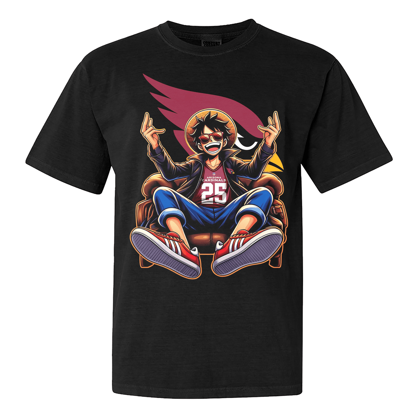 Arizona Cardinals Luffy T-shirt - Black