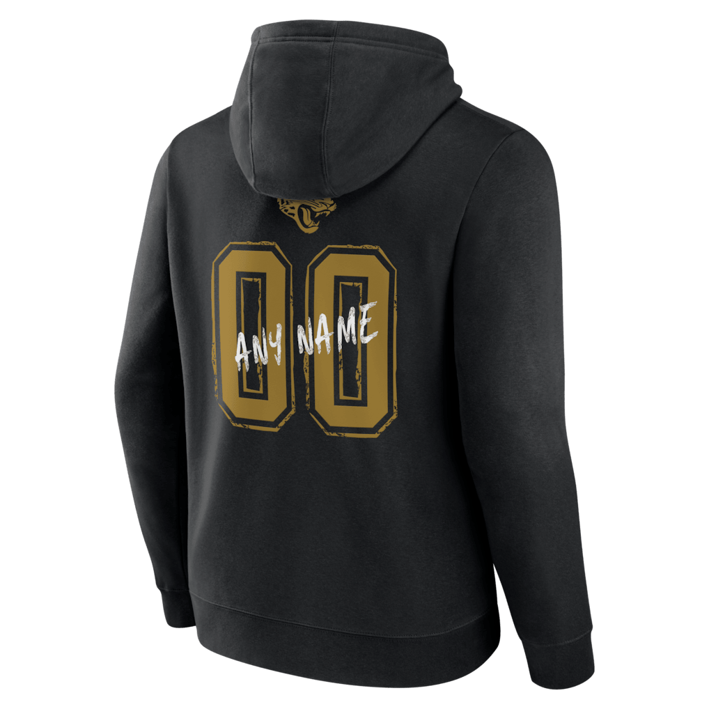 Jacksonville Jaguars Hustle Custom Name & Number Hoodie - Black