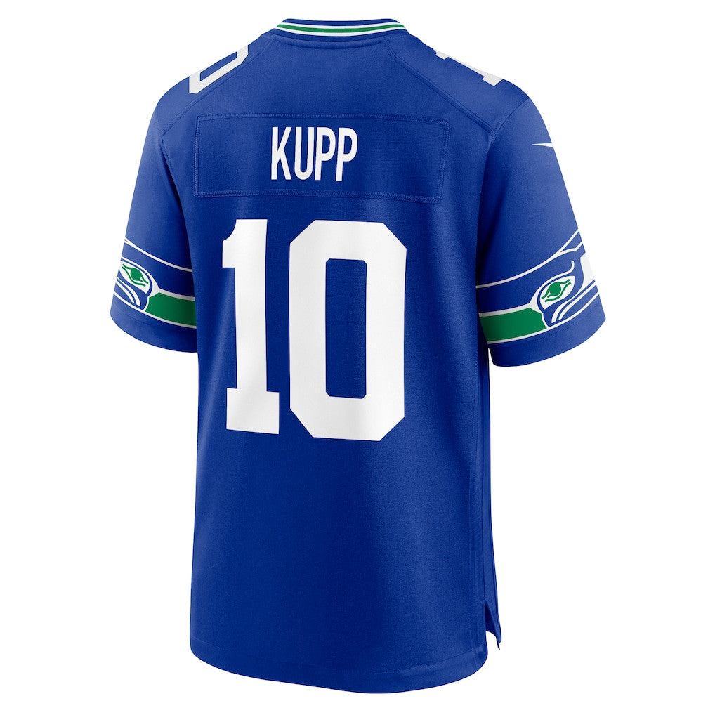 Seattle Seahawks Cooper Kupp 10 Royal Alternate 50th Season Game Jersey