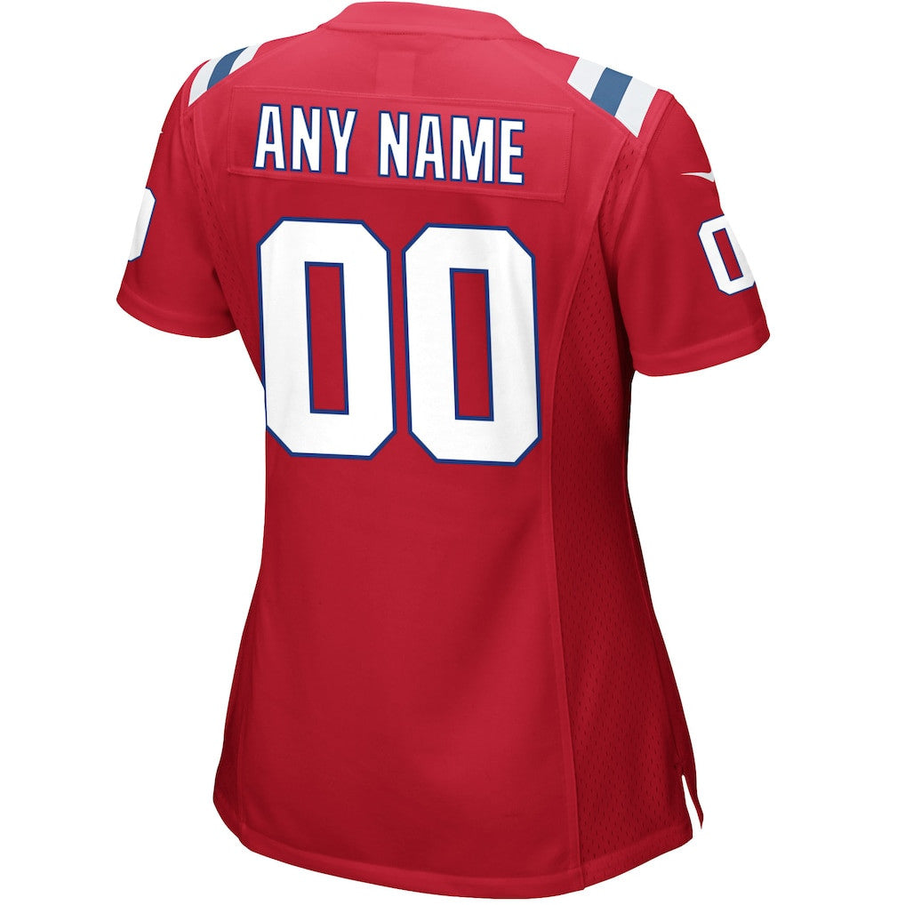 New England Patriots 2026 Super Bowl LX - Women's Custom Alternate Game Jersey - Red