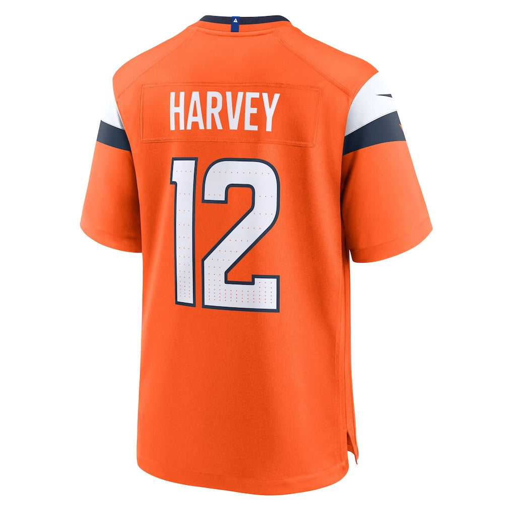 RJ Harvey 12 Denver Broncos 2026 Super Bowl LX - Orange Team Game Jersey