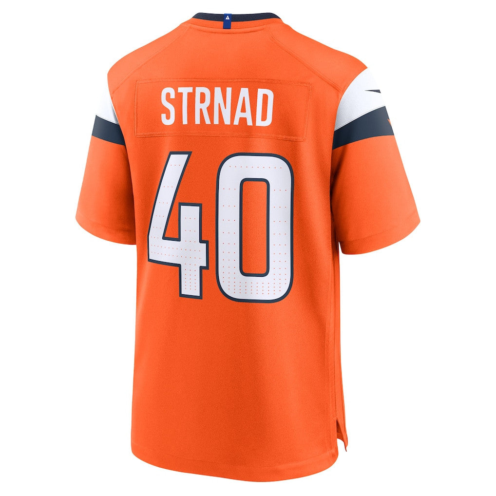 Justin Strnad 40 Denver Broncos 2026 Super Bowl LX - Orange Team Game Jersey