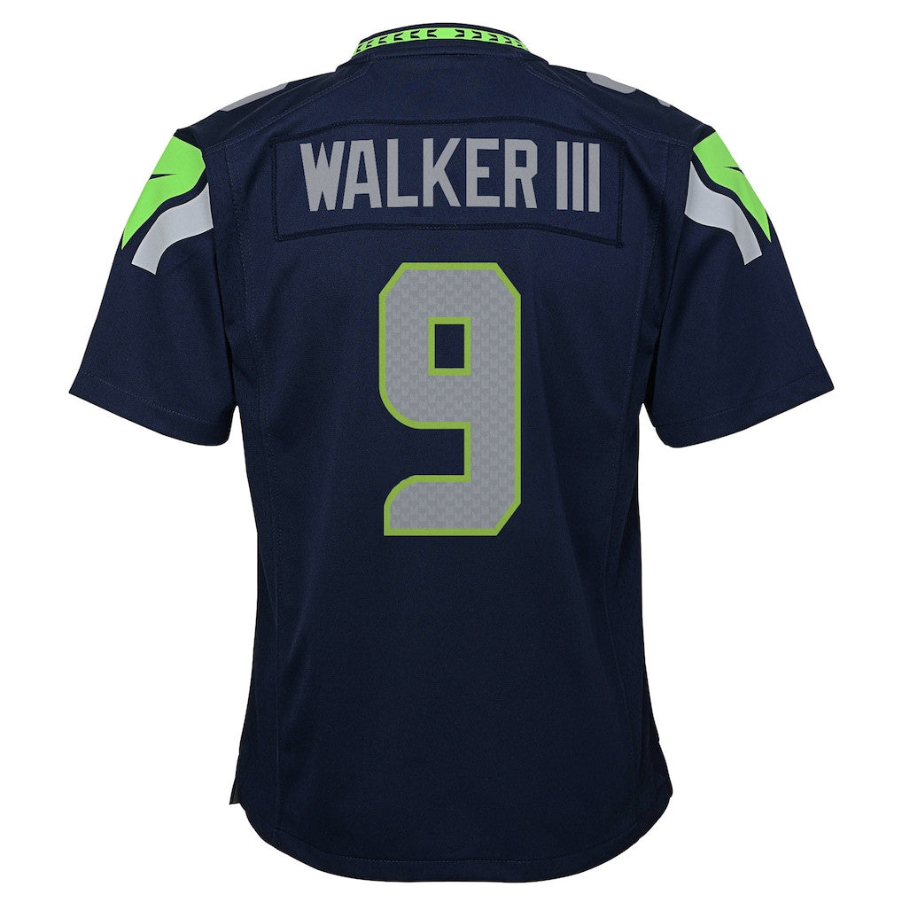 Kenneth Walker III 9 Seattle Seahawks YOUTH 2026 Super Bowl LX - Navy Game Jersey