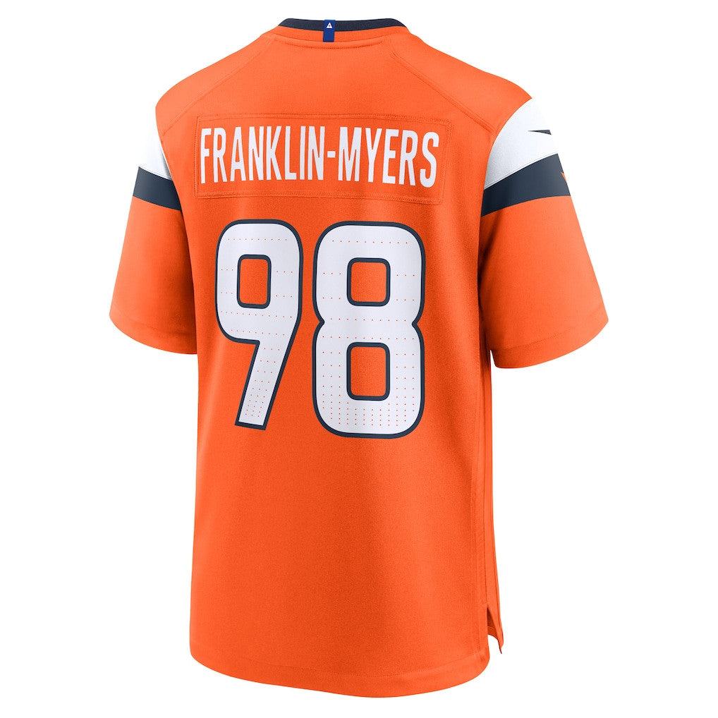 John Franklin-Myers 98 Denver Broncos 2026 Super Bowl LX - Orange Team Game Jersey