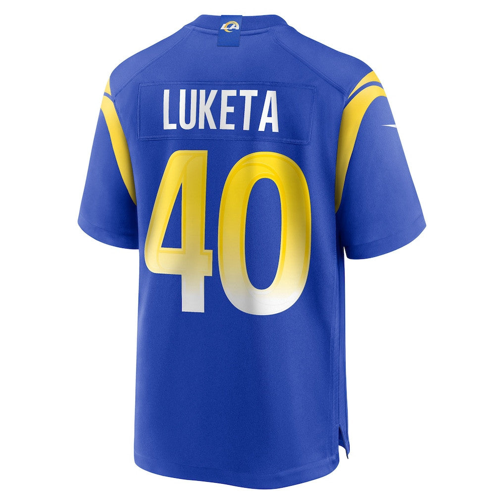 Jesse Luketa 40 Los Angeles Rams 2026 Super Bowl LX - Royal Game Player Jersey