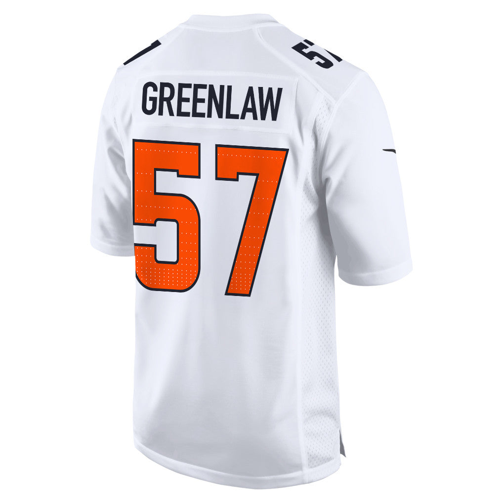 Dre Greenlaw 57 Denver Broncos 2026 Super Bowl LX - White Tundra Fashion Game Jersey