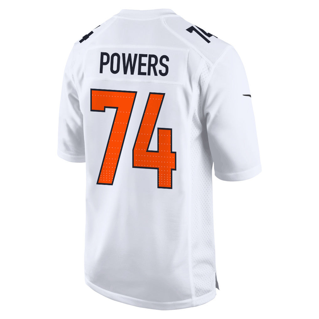 Ben Powers 74 Denver Broncos 2026 Super Bowl LX - White Tundra Fashion Game Jersey