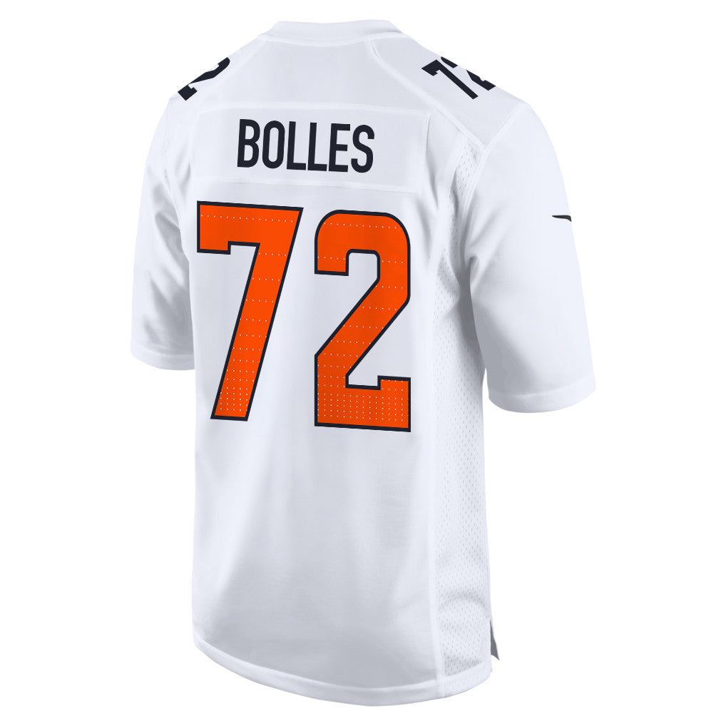 Garett Bolles 72 Denver Broncos 2026 Super Bowl LX - White Tundra Fashion Game Jersey