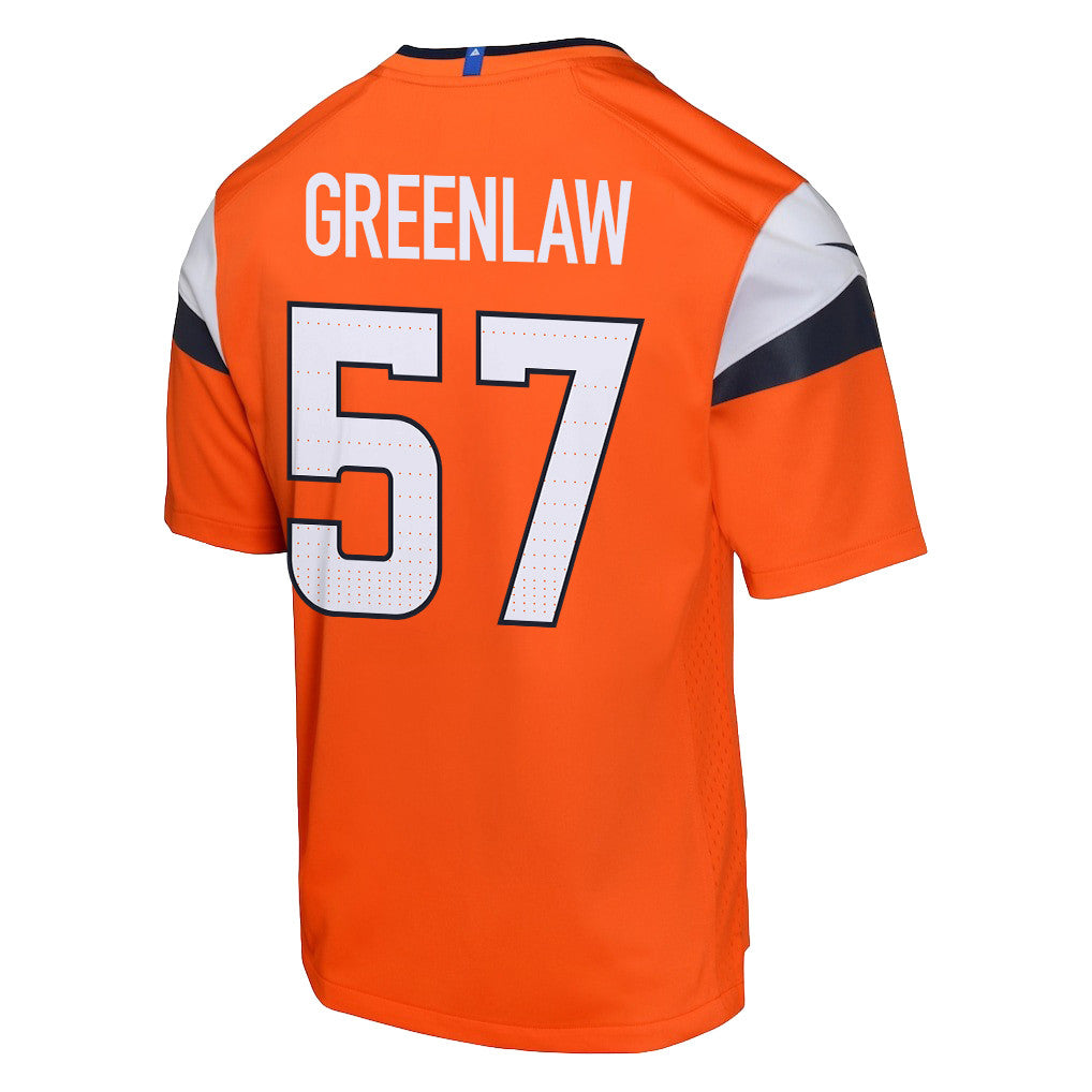 Dre Greenlaw 57 Denver Broncos YOUTH - 2026 Super Bowl LX Orange Game Team Jersey